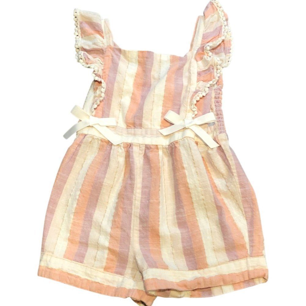 Little Girls Woven Romper 